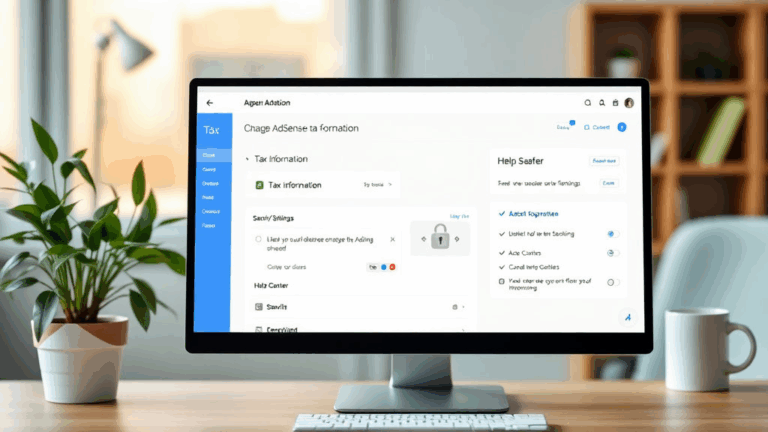 Changing Tax Info in AdSense Without Nuking Everything